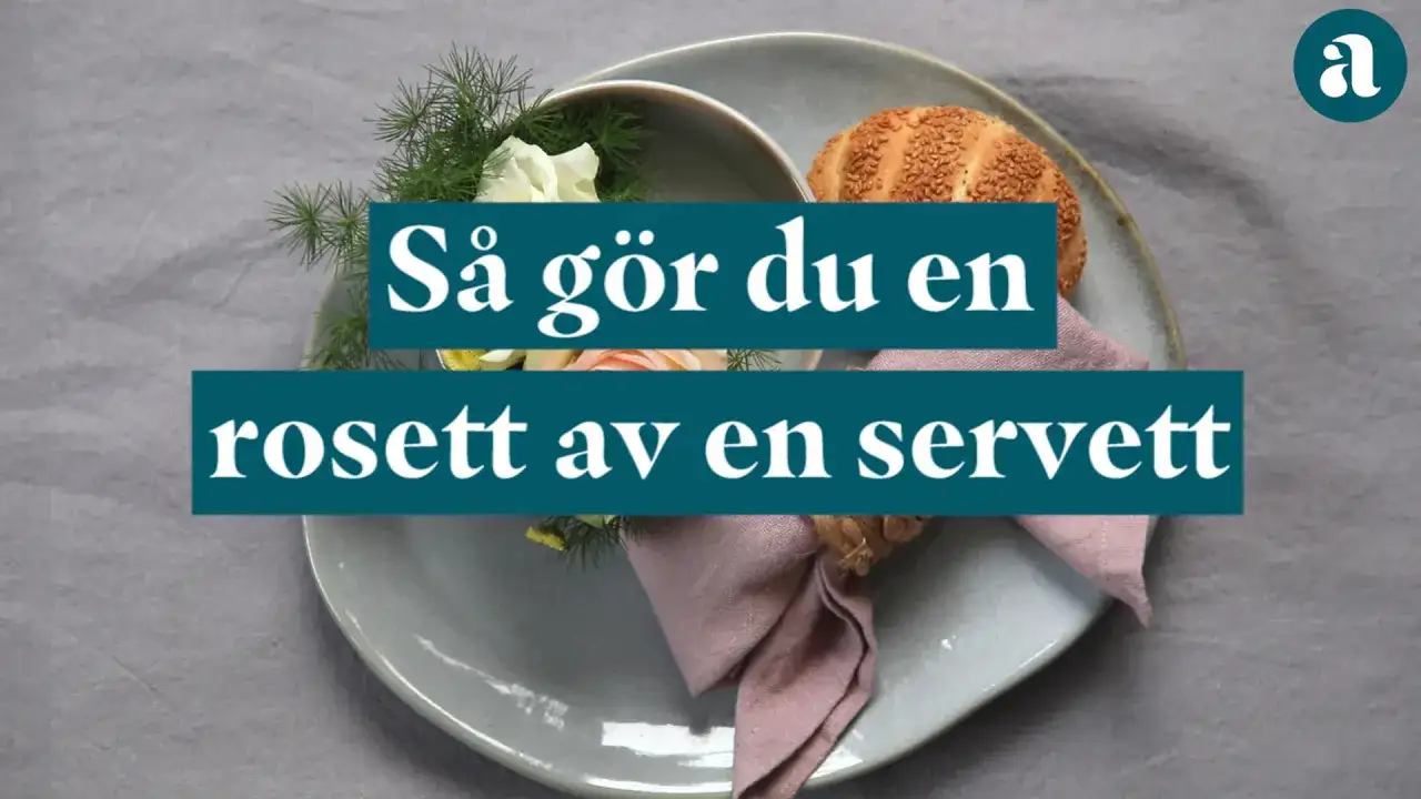 Vik servett till rosett - enkel guide för festlig dukning